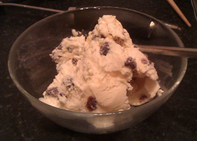 Whiskey Raisin Ice Cream