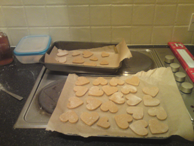 Ginger Hearts pre-oven